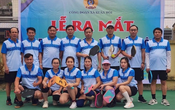 Công đoàn cơ sở xã Xuân Hội: Ra mắt Câu lạc bộ PICKLEBALL...